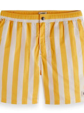Share Scotch & Soda Striped Mid Length Swim Trunks NWT Sz XXL